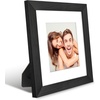 image:imageAmericanflat 8x8 Picture Frame  Matted to 5x5  Engineered Wood  White  Shatterresistant glass wall or tabletop display with included easel sawtooth hangers included secure turntab backingBlack