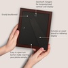 image:imageAmericanflat 8x8 Picture Frame  Matted to 5x5  Engineered Wood  White  Shatterresistant glass wall or tabletop display with included easel sawtooth hangers included secure turntab backingMahogany