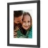 image:imageAmericanflat 8x8 Picture Frame  Matted to 5x5  Engineered Wood  White  Shatterresistant glass wall or tabletop display with included easel sawtooth hangers included secure turntab backingBlack