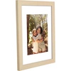 image:imageAmericanflat 8x8 Picture Frame  Matted to 5x5  Engineered Wood  White  Shatterresistant glass wall or tabletop display with included easel sawtooth hangers included secure turntab backingNatural Oak