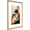 image:imageAmericanflat 8x8 Picture Frame  Matted to 5x5  Engineered Wood  White  Shatterresistant glass wall or tabletop display with included easel sawtooth hangers included secure turntab backingGold
