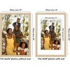 image:imageAmericanflat 8x8 Picture Frame  Matted to 5x5  Engineered Wood  White  Shatterresistant glass wall or tabletop display with included easel sawtooth hangers included secure turntab backingNatural Oak