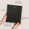 image:imageAmericanflat 8x8 Picture Frame  Matted to 5x5  Engineered Wood  White  Shatterresistant glass wall or tabletop display with included easel sawtooth hangers included secure turntab backingBlack