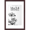 image:imageAmericanflat 8x8 Picture Frame  Matted to 5x5  Engineered Wood  White  Shatterresistant glass wall or tabletop display with included easel sawtooth hangers included secure turntab backingMahogany