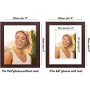 image:imageAmericanflat 8x8 Picture Frame  Matted to 5x5  Engineered Wood  White  Shatterresistant glass wall or tabletop display with included easel sawtooth hangers included secure turntab backingMahogany