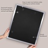 image:imageAmericanflat 8x8 Picture Frame  Matted to 5x5  Engineered Wood  White  Shatterresistant glass wall or tabletop display with included easel sawtooth hangers included secure turntab backingSilver