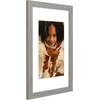 image:imageAmericanflat 8x8 Picture Frame  Matted to 5x5  Engineered Wood  White  Shatterresistant glass wall or tabletop display with included easel sawtooth hangers included secure turntab backingGrey Wood
