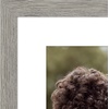 image:imageAmericanflat 8x8 Picture Frame  Matted to 5x5  Engineered Wood  White  Shatterresistant glass wall or tabletop display with included easel sawtooth hangers included secure turntab backingGrey Wood