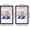 image:imageAmericanflat 8x8 Picture Frame  Matted to 5x5  Engineered Wood  White  Shatterresistant glass wall or tabletop display with included easel sawtooth hangers included secure turntab backingMahogany