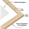 image:imageAmericanflat 8x8 Picture Frame  Matted to 5x5  Engineered Wood  White  Shatterresistant glass wall or tabletop display with included easel sawtooth hangers included secure turntab backingNatural Oak