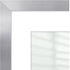 image:imageAmericanflat 8x8 Picture Frame  Matted to 5x5  Engineered Wood  White  Shatterresistant glass wall or tabletop display with included easel sawtooth hangers included secure turntab backingSilver