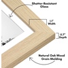 image:imageAmericanflat 8x8 Picture Frame  Matted to 5x5  Engineered Wood  White  Shatterresistant glass wall or tabletop display with included easel sawtooth hangers included secure turntab backingNatural Oak