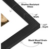 image:imageAmericanflat 8x8 Picture Frame  Matted to 5x5  Engineered Wood  White  Shatterresistant glass wall or tabletop display with included easel sawtooth hangers included secure turntab backingBlack
