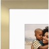 image:imageAmericanflat 8x8 Picture Frame  Matted to 5x5  Engineered Wood  White  Shatterresistant glass wall or tabletop display with included easel sawtooth hangers included secure turntab backingGold