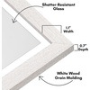 image:imageAmericanflat 8x8 Picture Frame  Matted to 5x5  Engineered Wood  White  Shatterresistant glass wall or tabletop display with included easel sawtooth hangers included secure turntab backingWhite