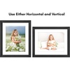 image:imageAmericanflat 8x8 Picture Frame  Matted to 5x5  Engineered Wood  White  Shatterresistant glass wall or tabletop display with included easel sawtooth hangers included secure turntab backingBlack
