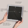 image:imageAmericanflat 8x8 Picture Frame  Matted to 5x5  Engineered Wood  White  Shatterresistant glass wall or tabletop display with included easel sawtooth hangers included secure turntab backingSilver