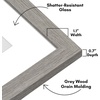 image:imageAmericanflat 8x8 Picture Frame  Matted to 5x5  Engineered Wood  White  Shatterresistant glass wall or tabletop display with included easel sawtooth hangers included secure turntab backingGrey Wood