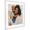 image:imageAmericanflat 8x8 Picture Frame  Matted to 5x5  Engineered Wood  White  Shatterresistant glass wall or tabletop display with included easel sawtooth hangers included secure turntab backingWhite