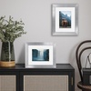 image:imageAmericanflat 8x8 Picture Frame  Matted to 5x5  Engineered Wood  White  Shatterresistant glass wall or tabletop display with included easel sawtooth hangers included secure turntab backingSilver