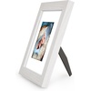 image:imageAmericanflat 8x8 Picture Frame  Matted to 5x5  Engineered Wood  White  Shatterresistant glass wall or tabletop display with included easel sawtooth hangers included secure turntab backingWhite