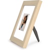 image:imageAmericanflat 8x8 Picture Frame  Matted to 5x5  Engineered Wood  White  Shatterresistant glass wall or tabletop display with included easel sawtooth hangers included secure turntab backingNatural Oak
