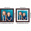 image:imageAmericanflat 8x8 Picture Frame  Matted to 5x5  Engineered Wood  White  Shatterresistant glass wall or tabletop display with included easel sawtooth hangers included secure turntab backingMahogany