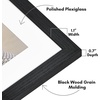 image:imageAmericanflat 8x8 Picture Frame  Matted to 5x5  Engineered Wood  White  Shatterresistant glass wall or tabletop display with included easel sawtooth hangers included secure turntab backingBlack