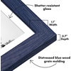 image:imageAmericanflat 8x8 Picture Frame  Matted to 5x5  Engineered Wood  White  Shatterresistant glass wall or tabletop display with included easel sawtooth hangers included secure turntab backingBlue