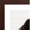 image:imageAmericanflat 8x8 Picture Frame  Matted to 5x5  Engineered Wood  White  Shatterresistant glass wall or tabletop display with included easel sawtooth hangers included secure turntab backingMahogany