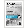 image:imageAmericanflat 8x8 Picture Frame  Matted to 5x5  Engineered Wood  White  Shatterresistant glass wall or tabletop display with included easel sawtooth hangers included secure turntab backingWhite