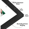 image:imageAmericanflat 8x8 Picture Frame  Matted to 5x5  Engineered Wood  White  Shatterresistant glass wall or tabletop display with included easel sawtooth hangers included secure turntab backingBlack