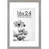 image:imageAmericanflat 8x8 Picture Frame  Matted to 5x5  Engineered Wood  White  Shatterresistant glass wall or tabletop display with included easel sawtooth hangers included secure turntab backingGrey Wood