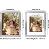 image:imageAmericanflat 8x8 Picture Frame  Matted to 5x5  Engineered Wood  White  Shatterresistant glass wall or tabletop display with included easel sawtooth hangers included secure turntab backingSilver