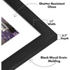 image:imageAmericanflat 8x8 Picture Frame  Matted to 5x5  Engineered Wood  White  Shatterresistant glass wall or tabletop display with included easel sawtooth hangers included secure turntab backingBlack