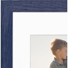 image:imageAmericanflat 8x8 Picture Frame  Matted to 5x5  Engineered Wood  White  Shatterresistant glass wall or tabletop display with included easel sawtooth hangers included secure turntab backingBlue