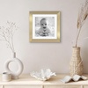 image:imageAmericanflat 8x8 Picture Frame  Matted to 5x5  Engineered Wood  White  Shatterresistant glass wall or tabletop display with included easel sawtooth hangers included secure turntab backingGold