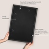 image:imageAmericanflat 8x8 Picture Frame  Matted to 5x5  Engineered Wood  White  Shatterresistant glass wall or tabletop display with included easel sawtooth hangers included secure turntab backingBlack