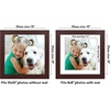 image:imageAmericanflat 8x8 Picture Frame  Matted to 5x5  Engineered Wood  White  Shatterresistant glass wall or tabletop display with included easel sawtooth hangers included secure turntab backingMahogany
