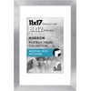 image:imageAmericanflat 8x8 Picture Frame  Matted to 5x5  Engineered Wood  White  Shatterresistant glass wall or tabletop display with included easel sawtooth hangers included secure turntab backingSilver