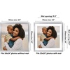 image:imageAmericanflat 8x8 Picture Frame  Matted to 5x5  Engineered Wood  White  Shatterresistant glass wall or tabletop display with included easel sawtooth hangers included secure turntab backingSilver