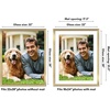 image:imageAmericanflat 8x8 Picture Frame  Matted to 5x5  Engineered Wood  White  Shatterresistant glass wall or tabletop display with included easel sawtooth hangers included secure turntab backingGold