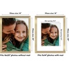 image:imageAmericanflat 8x8 Picture Frame  Matted to 5x5  Engineered Wood  White  Shatterresistant glass wall or tabletop display with included easel sawtooth hangers included secure turntab backingGold