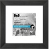 image:imageAmericanflat 8x8 Picture Frame  Matted to 5x5  Engineered Wood  White  Shatterresistant glass wall or tabletop display with included easel sawtooth hangers included secure turntab backingBlack
