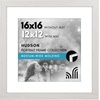 image:imageAmericanflat 8x8 Picture Frame  Matted to 5x5  Engineered Wood  White  Shatterresistant glass wall or tabletop display with included easel sawtooth hangers included secure turntab backingWhite