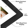 image:imageAmericanflat 8x8 Picture Frame  Matted to 5x5  Engineered Wood  White  Shatterresistant glass wall or tabletop display with included easel sawtooth hangers included secure turntab backingBlack