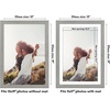 image:imageAmericanflat 8x8 Picture Frame  Matted to 5x5  Engineered Wood  White  Shatterresistant glass wall or tabletop display with included easel sawtooth hangers included secure turntab backingGrey Wood
