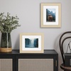 image:imageAmericanflat 8x8 Picture Frame  Matted to 5x5  Engineered Wood  White  Shatterresistant glass wall or tabletop display with included easel sawtooth hangers included secure turntab backingNatural Oak