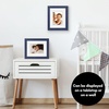 image:imageAmericanflat 8x8 Picture Frame  Matted to 5x5  Engineered Wood  White  Shatterresistant glass wall or tabletop display with included easel sawtooth hangers included secure turntab backingBlue