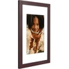 image:imageAmericanflat 8x8 Picture Frame  Matted to 5x5  Engineered Wood  White  Shatterresistant glass wall or tabletop display with included easel sawtooth hangers included secure turntab backingMahogany